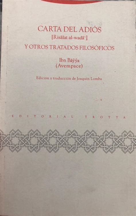 Carta Del Adi S Y Otros Tratados Filos Ficos Os Livros Do Fernando