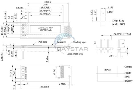 OLED Display I2C SSD1306, I2C OLED SSD1306, I2C SSD1306 OLED,REA012832F