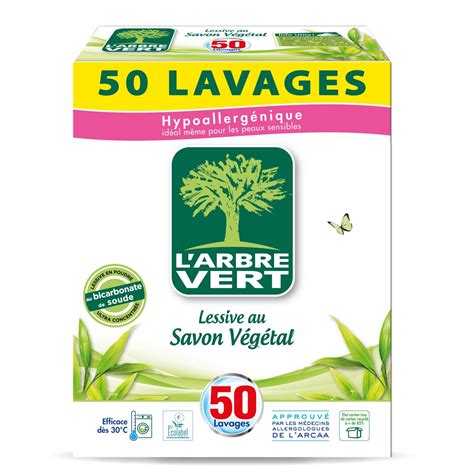 L Arbre Vert Lessive Poudre Au Savon V G Tal Lavages Kg Pas Cher