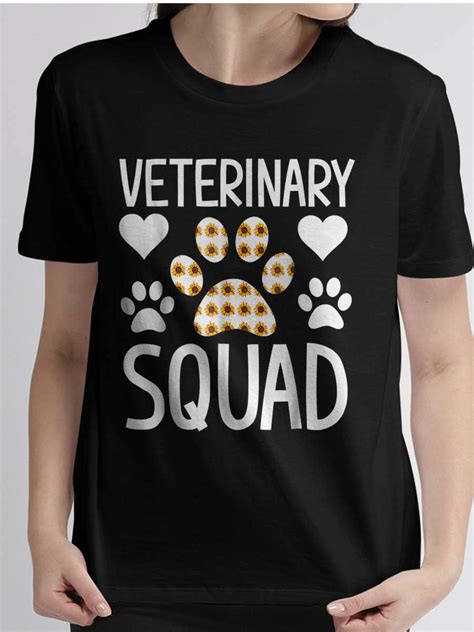 Sgstshirt Veterinary Squad Shirt Cute Veterinarian Vet Tech Shirt T