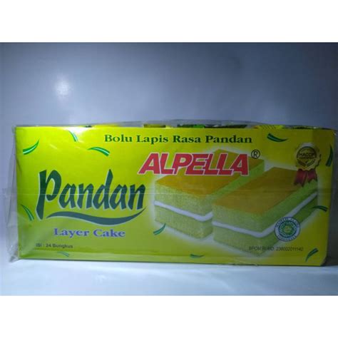 Jual Bisa Cod Alpella Bolu Lapis Rasa Pandan Kotak Instan Halal Isi