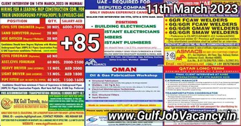 Gulf Job Vacancy Newspaper March