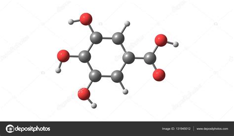 Gallic acid molecular structure isolated on white Stock Photo by ©olla ...