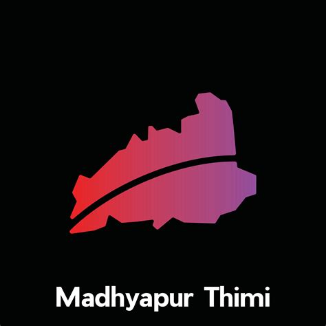 Map Of Madhyapur Thimi City Modern Simple Illustration Design Template