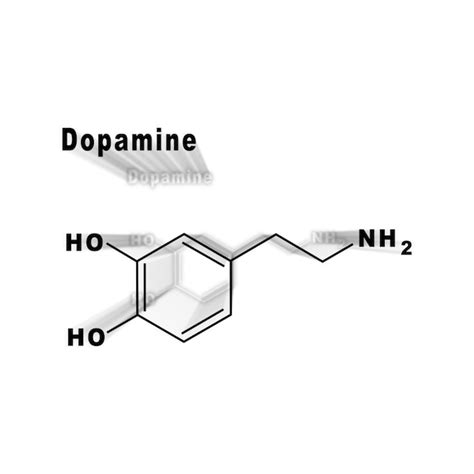 Dopamina É Um Hormonio - Fórmula química estrutural do hormônio da dopamina em um fundo branco ...