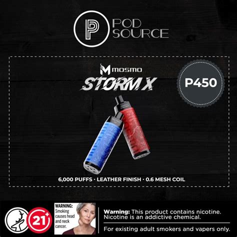 Authentic Mosmo Storm X Disposable Pod 6000 Puffs Lazada Ph