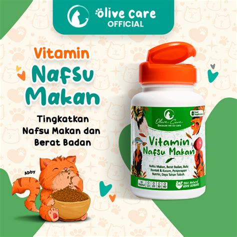 Jual Olive Care Vitamin Kucing Nafsu Makan Untuk Nafsu Makan Gemukin