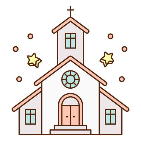 Design Png E Svg De Ícone De Uma Igreja Com Estrelas Para Camisetas