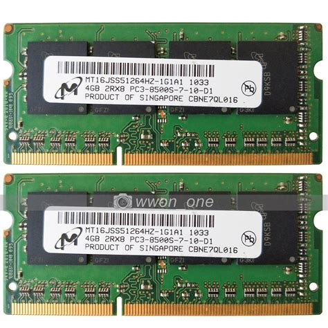 Micron Gb Kit X Gb Pc Ddr Mhz Pin Ddr Sodimm Laptop