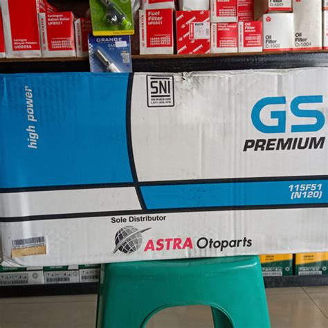 Jual Aki Truk Genset GS Astra Premium N120 GS Basah N 120 GSN120