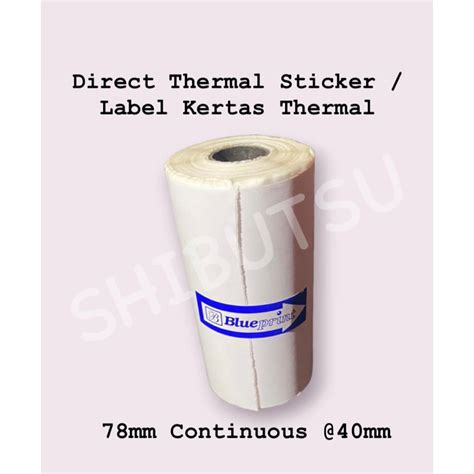 Jual DIRECT THERMAL STICKER LABEL STICKER BARCODE PORTABLE BLUEPRINT