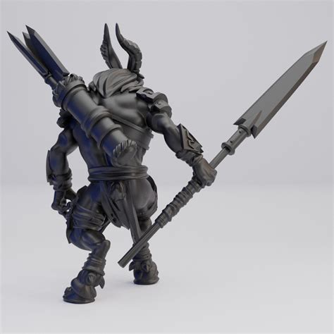 Hot Goblin ゴートマンスピアB ミニチュア ホットゴブリン 野蛮な戦士