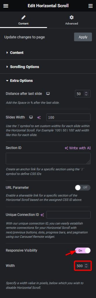 Horizontal Scroll Elementor Widget Settings Overview The Plus Addons For Elementor