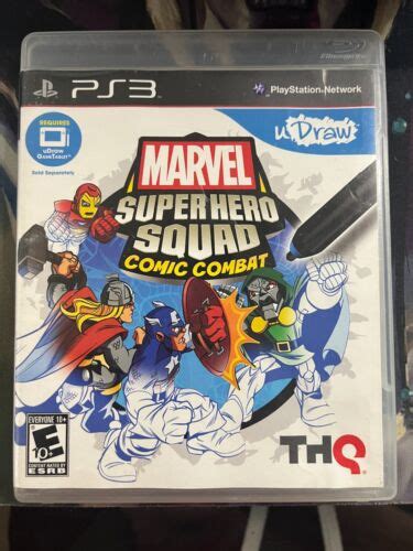 Ps3 UDraw Marvel Super Hero Squad Comic Combat PlayStation 3 Complete