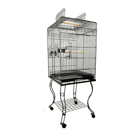 134cm Bird Cage Stand Parrot Aviary Pet Budgie Cockatiel Perch Wheels ...