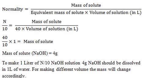 How to prepare N/10 NaOH solution - Chemistry - Some Basic Concepts of ...