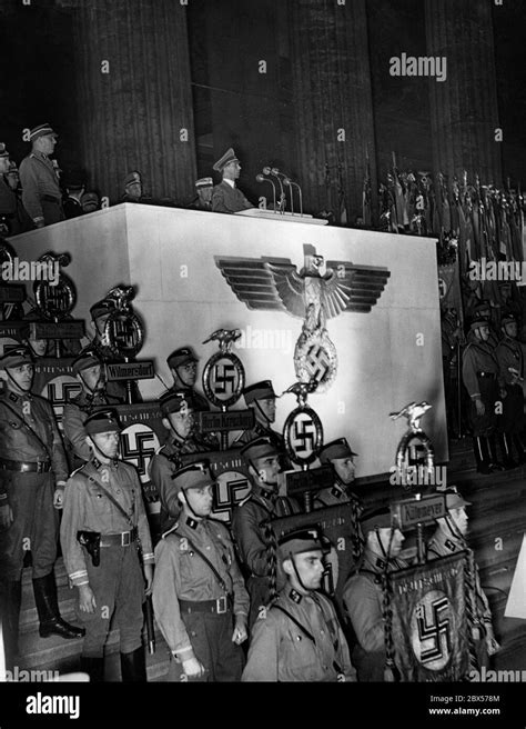 Reich Minister Dr Goebbels During His Speech At A Mass Rally In The