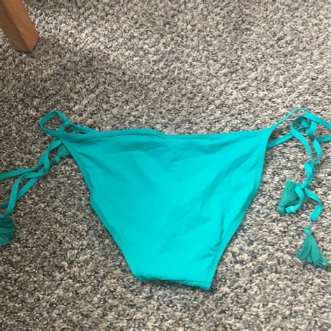 Tart Swim Green Triangle Bikini With Tassels Gem
