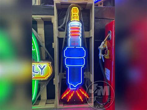 Spark Plug Neon Sign Approx 60 Inches Tall By Approx Jeff Martin