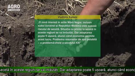 AGRO TV News Zona sudică a Moldovei predispusă spre secetă YouTube