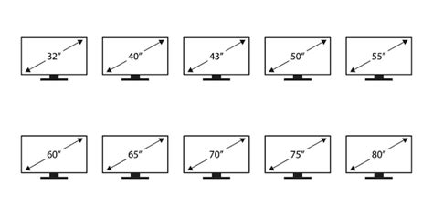 Premium Vector Screen Size Vector Icon Set Diagonal Screen Size In