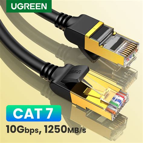 Ugreen Cat 7 Ethernet Cable Cat7 High Speed Flat Gigabit Stp Rj45 Lan