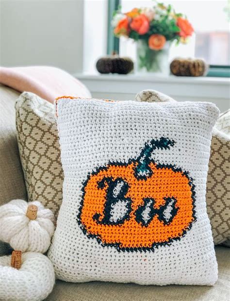 Boo Pumpkin Pillow Crochet Pattern Ribblr