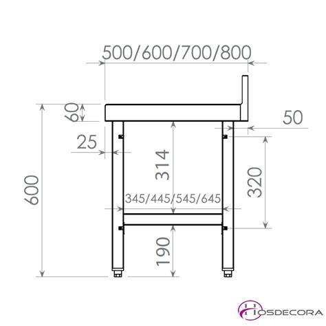 Mesa Baja Con Peto Y Estante Para Colocar Aparatos De Cocina