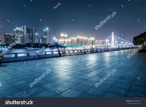 Guangzhou Bridge Night China Stock Photo (Edit Now) 199543511