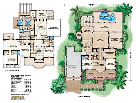 Savannah Home Plan - Weber Design Group; Naples, FL.