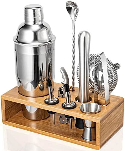 Amazon Mixology Bartender Kit Cocktail Shaker Set Bar Mat With