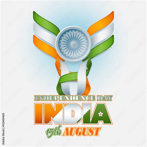 Holidays background with Ashoka wheel and Indian flag for 15th August ...