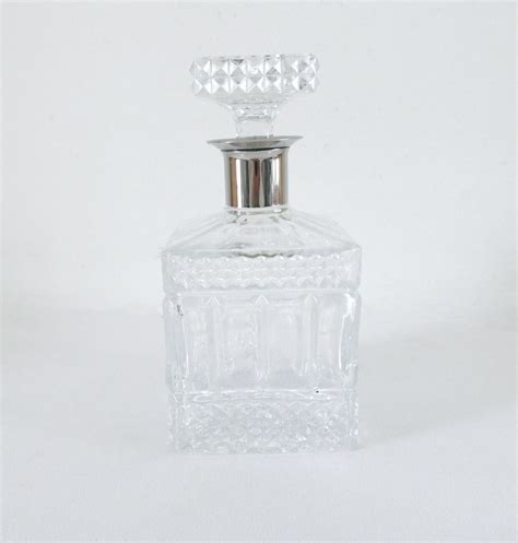 Crystal Whiskey Decanter With Silver-plated Neck C. - Etsy