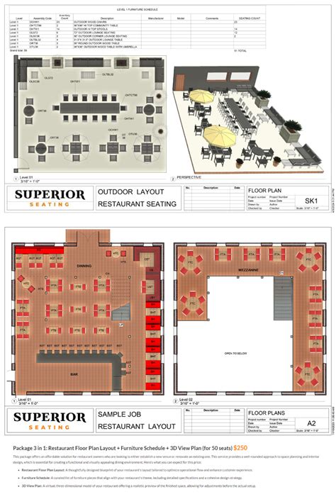 Superior Seating - Restaurant Floor Plan Layout Service