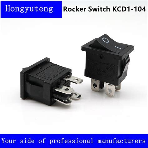 Hot Sales V Pin Dpst On Off Rocker Switch For Home Appliances Kcd