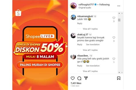 Raffi Ahmad Pecahkan Rekor Omzet Di Shopee Live Hingga Rp Miliar