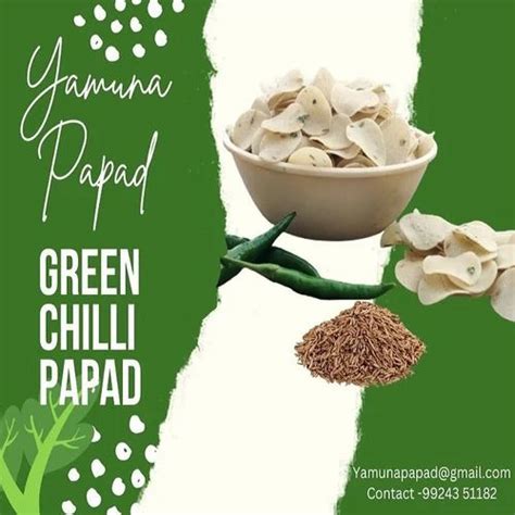 Light Yellow G Inch Green Chilli Jeera Papad At Rs Kg In Rajkot