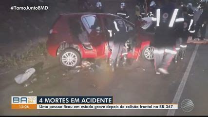 Acidente Entre Dois Carros Mata 4 Pessoas Na BR 367 Sul Da Bahia