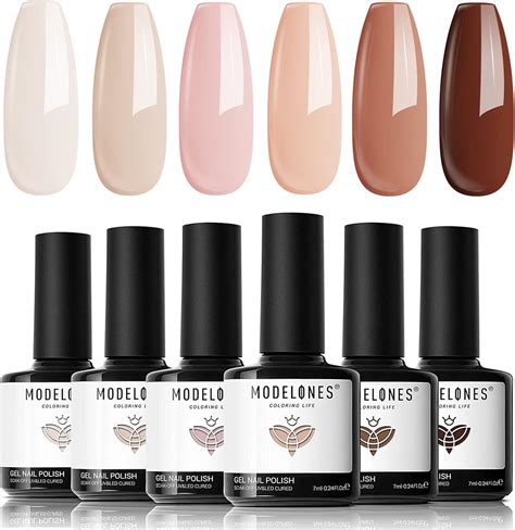 Modelones Gel Nail Polish 6 Colors Nude Gel Polish All Seasons Skin