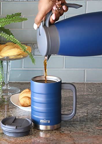 Mira Vacuum Insulated Coffee Mug With Handle Oz Stainless Steel Tea