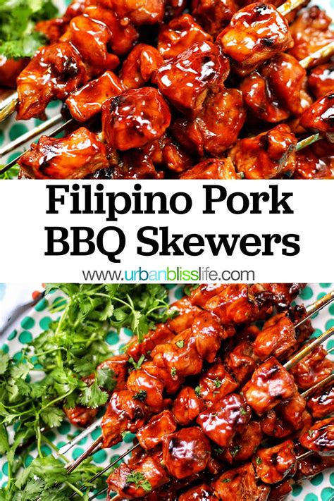 Filipino Pork Bbq Skewers Recipe Urban Bliss Life