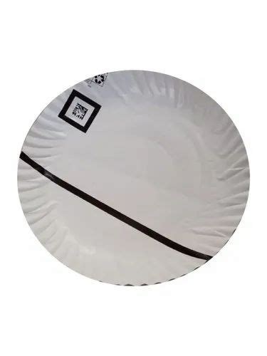 Round White Disposable Paper Plate For Event And Party Supplies Size