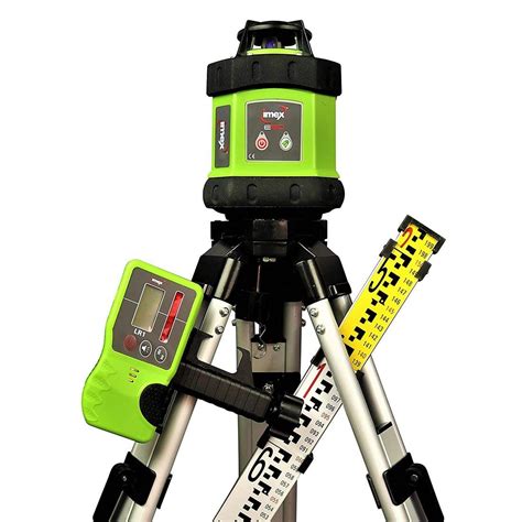 Imex E Rotating Laser Level Kit Inc Tripod Staff Lr Detector