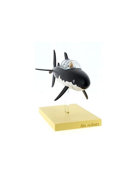 Collectible Tintin Resin Figurine Shark Submarine The Icons