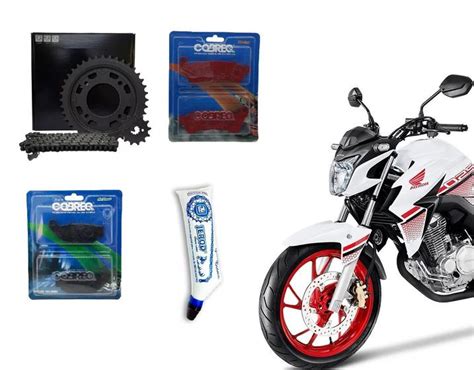 Kit Relação Vaz Extreme Black Graxa Pastilhas Cobreq Cb 250f Cb 250