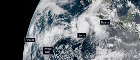 Four Tropical Storms Develop In The Pacific Ocean Simultaneously ...