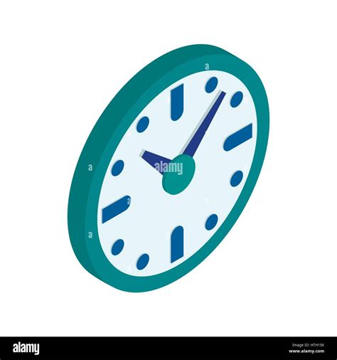 Wall Clock Icon Isometric 3d Style Stock Vector Image Art Alamy