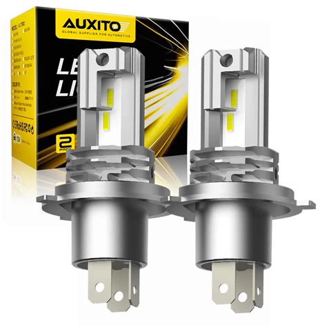 Auxito 12x H4 9003 Led Headlight Bulb Csp Fanless With Canbus High And Low Beam For Audi Honda H4