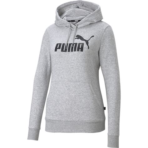 Puma Essentials Logo Hoodie Damen Light Gray Heather Bike24