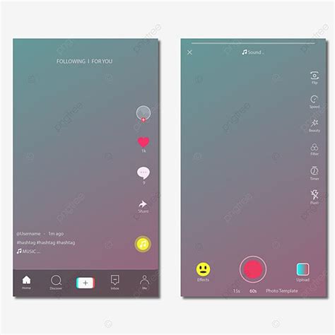 Interfaz De Pantalla Tik Tok En La Aplicaci N De Redes Sociales